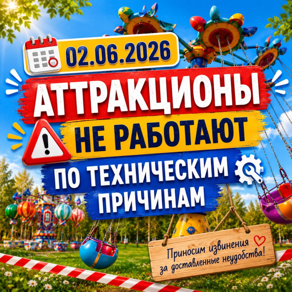 2 июня аттракционы временно не работают